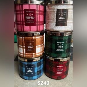 Brand New Never burned 3 wick Bath and body works
